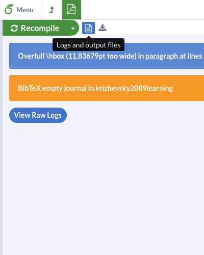 Logs and output files